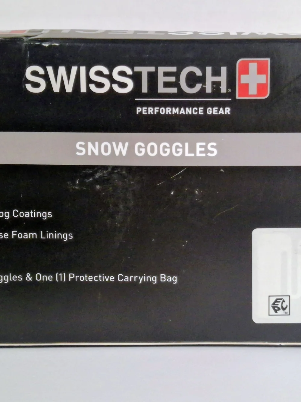 Unisex Swiss Tech Black Snow Goggles - Performance Gear